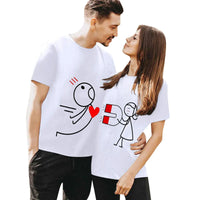 Heart Attract Couples T-shirt - Bear Hugs
