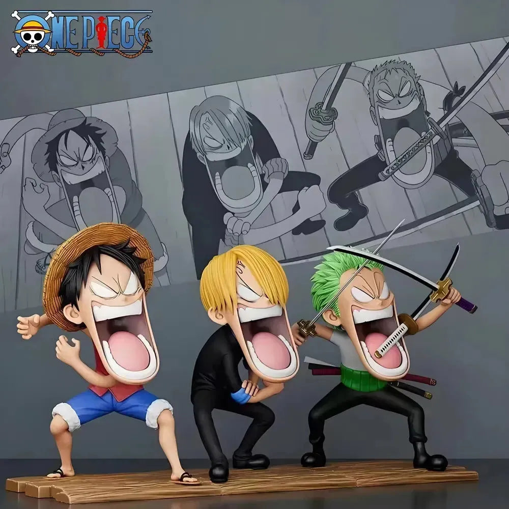 One Piece Hunger Triple Action Figure Set (15 cm)