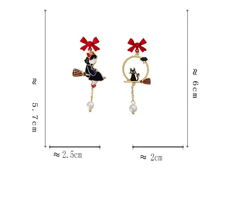 Majestic Bow Broom Earrings