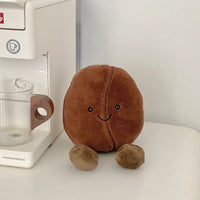 JC Simulated Coffee Bean Plushies Soft Doll Brown Coffee Food With Foot Adorably Plush Toy Home Decor Xmas Gifts Girl - Bear Hugs