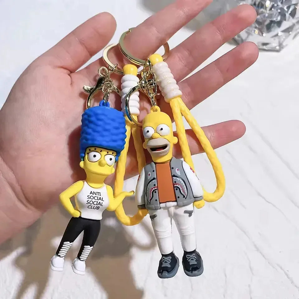 The Simpsons Springfield Squad Keychain