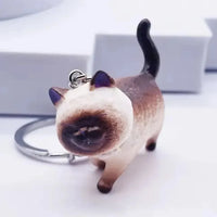 Happy Strides Walking Kitty Keychain