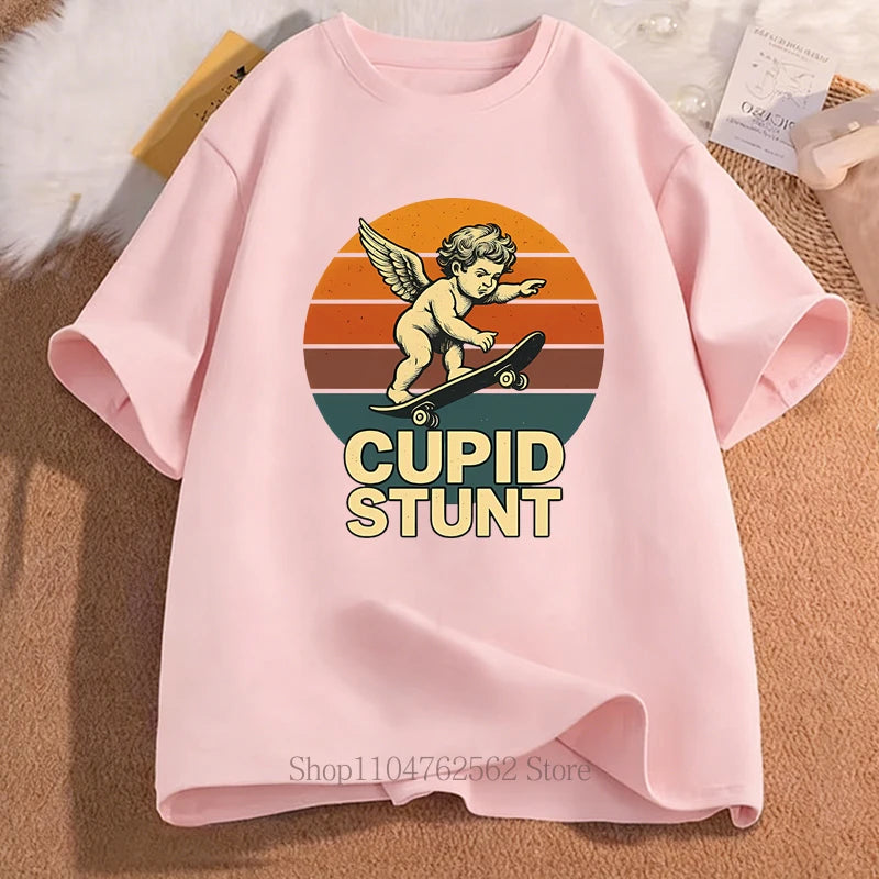 Cupid Stunt Graphic Print T-shirt - Bear Hugs