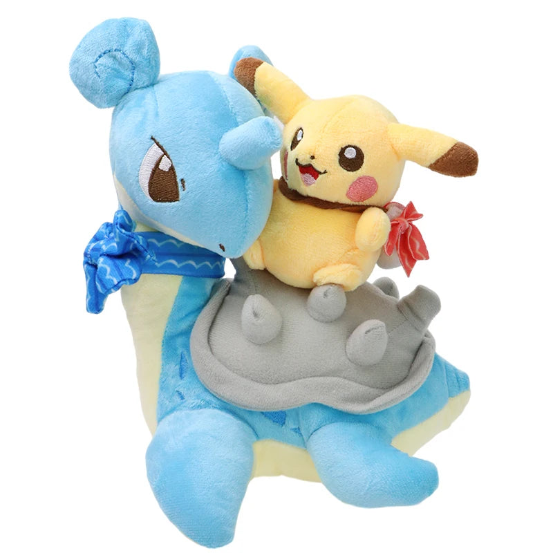 Kawaii Pikachu Riding Lapras Latios Latias Plush Doll Pokemon Stuffed Toy Creative Anime Cartoon Christmas Gift For Kids - Bear Hugs