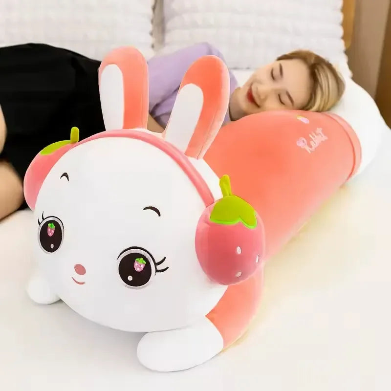 Strawberry Headphone Bunny Long Pillow (60 cm)