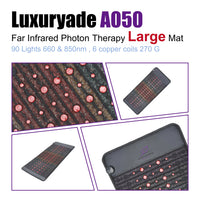 Luxuryade A050 Heating Infrared Bio NIR Mat Amethyst Crystal Tourmaline PEMF Therapy Photon Red Light Body Massage Mattress - Bear Hugs