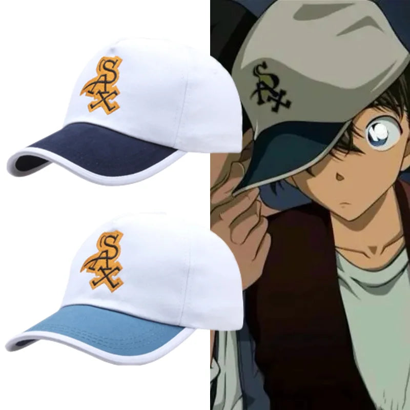 Detective Conan Case Closed Hattori Heiji Baseball Cap Daily Wear Cosplay Cotton Embroidery Adjustable Hat Prop - Bear Hugs