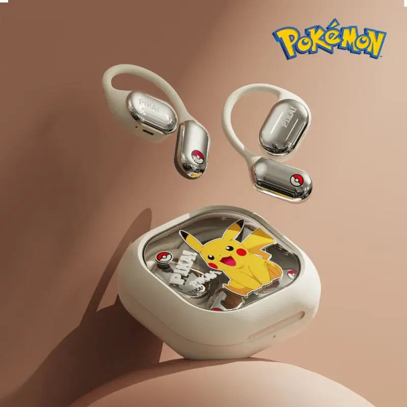 New Pokemon Pikachu Wireless Bluetooth Headset Peripheral Cartoon Good-Looking Ear-Hook Bone Conduction Sports Headset Gift - Bear Hugs