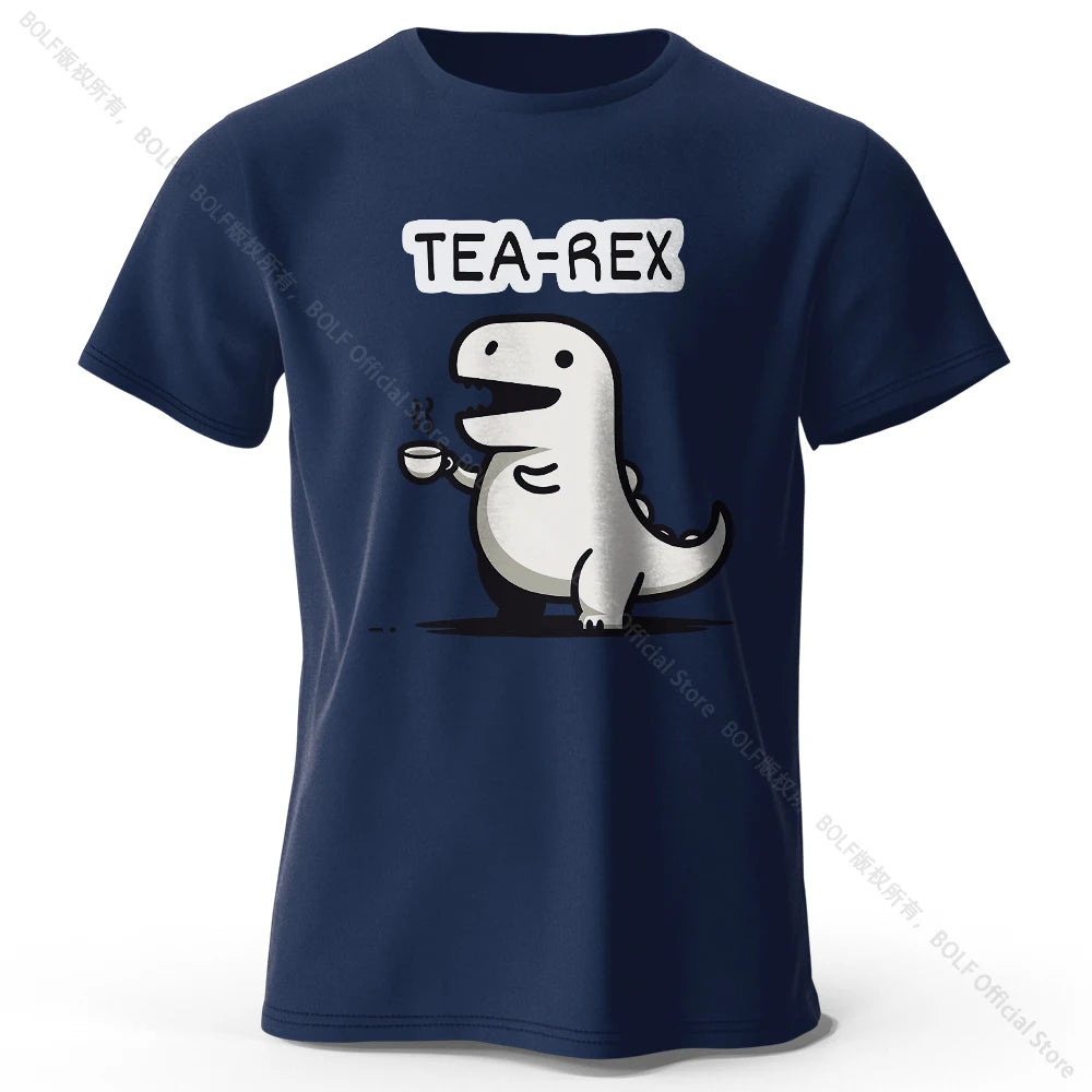 Tea-Rex Dinosaur Cotton T-Shirt