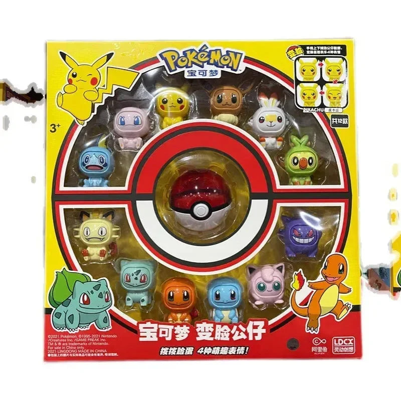 Pokemon Face-Changing Dolls with Pokeball (Set of 6) - Bear Hugs