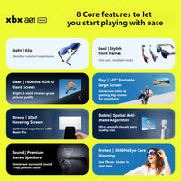 XREAL xbx a01 AR Glasses HDR10 1600nits 50° FOV Smart Glasses for Watch Videos Play Games - Bear Hugs