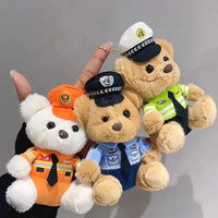 Traffic Cop Bear Brigade Plush Keychain