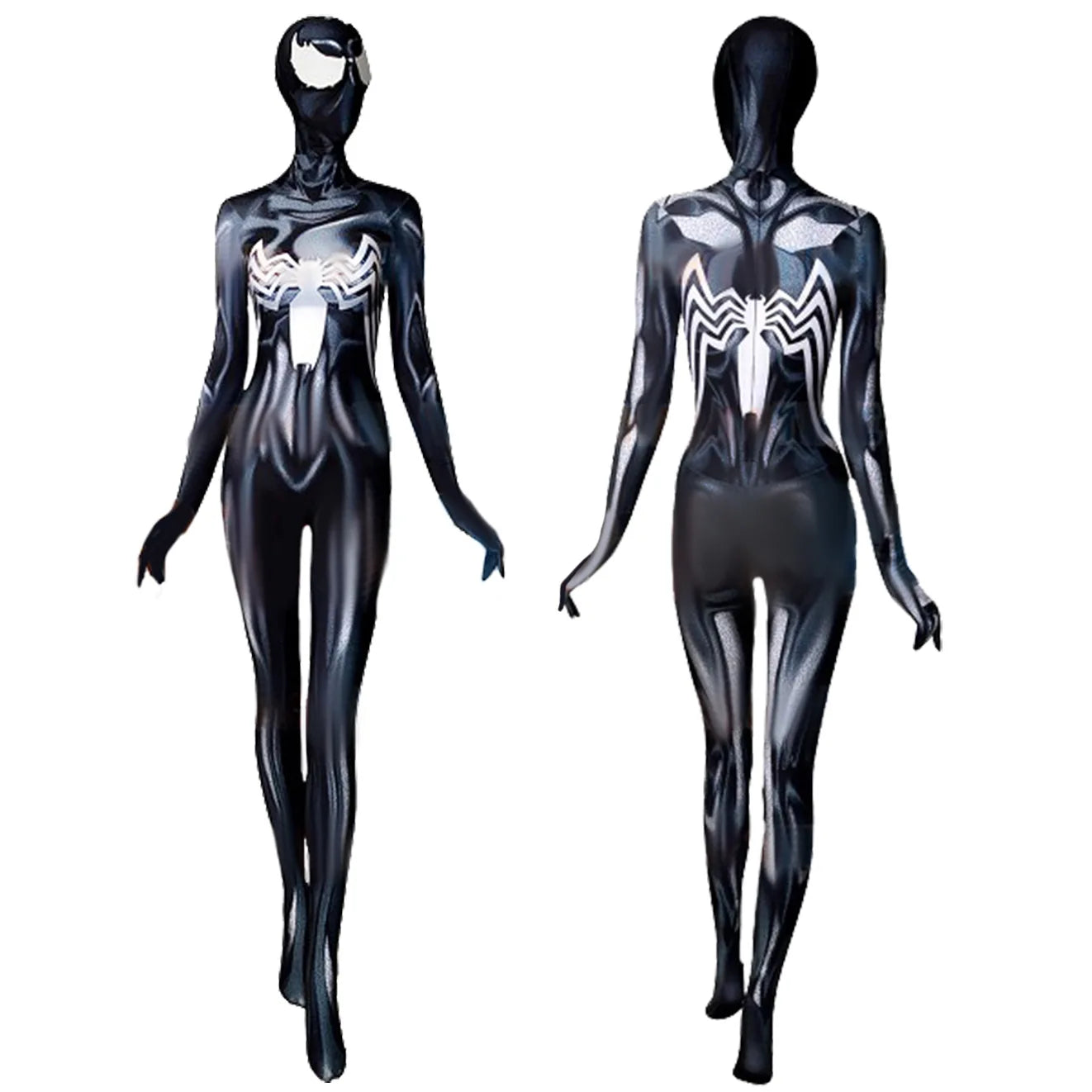 She-Venom Cosplay Venom Anne Weying Costume 3D Printed Spandex Bodysuits Woman Superhero Halloween Costume for Adult Female - Bear Hugs