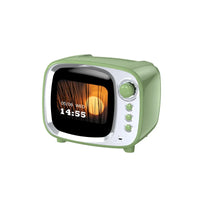 Desktop retro smart Bluetooth speaker with HIFI sound quality and alarm function Lyrics desktop weather ultra long standby - Bear Hugs