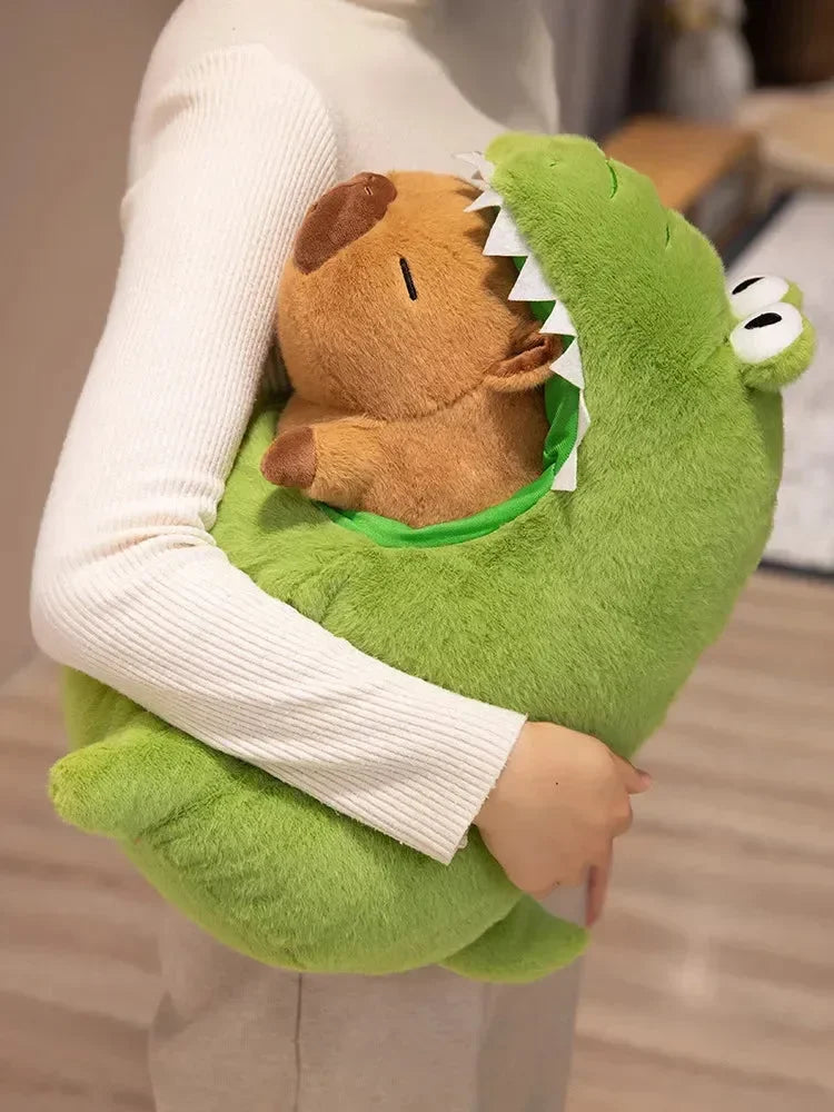 Capybara Green Dinosaur Outfit Plushie - Bear Hugs