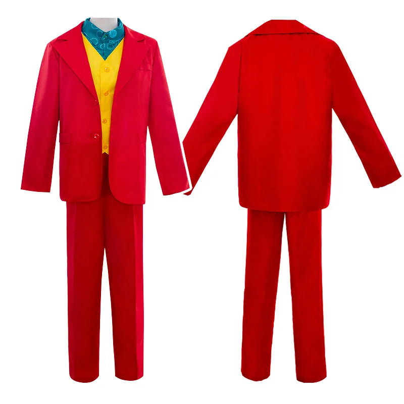Costume de Cosplay du Film Joker, Joaquin Phoenix, Arthur Fleck, Clown Rouge Trempé, Perruque Verte, Ensemble Uniforme Personnal - Bear Hugs