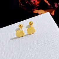 Golden Hello Kitty Earrings