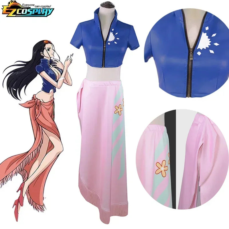 Anime une pièce Nico Robin Cosplay Costume haut et Wrap Skirfor femmes une pièce Anime Nico Robin tenue robe - Bear Hugs