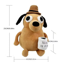 This is Fine Meme Dog Plushie (25 cm)