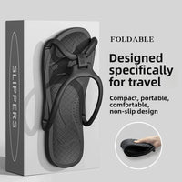 Foldable Travel Slippers Unisex EVA Flip Flops Hotel Non Slip Bathroom Indoor Outdoor Portable Lightweight Comfortable - Bear Hugs