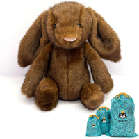 JC Bonnie Rabbit Leopard Print Plush Toy with Tag, Soft Flower Ears, Cartoon Rabbit Doll, Birthday Gift, Home Decor - Bear Hugs