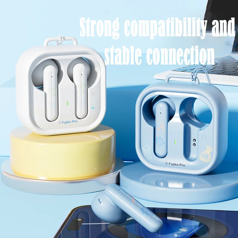 Doraemon Headphones Bluetooth 5.3Highly StylishHeadphones with Long Battery LifeMic Charging Case boy Girls Gifts - Bear Hugs
