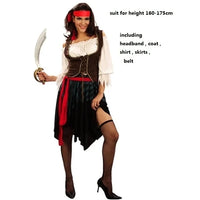 Pirates of the Caribbean Cosplay Captain Jack Sparrow Costume Men Women Female Male Female Carnival Halloween Sexy Set - Bear Hugs