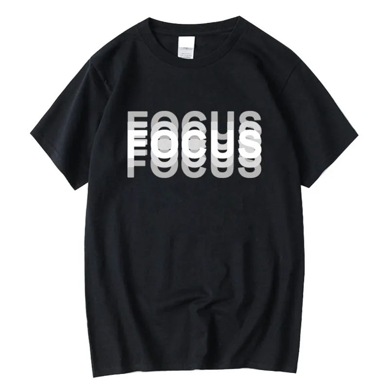 Hard to Focus Phrase Short Sleeved T-shirt - Bear Hugs