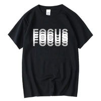 Hard to Focus Phrase Short Sleeved T-shirt - Bear Hugs