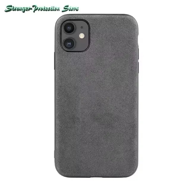 Luxury Italian Alcantara Leather Case (For iPhones)