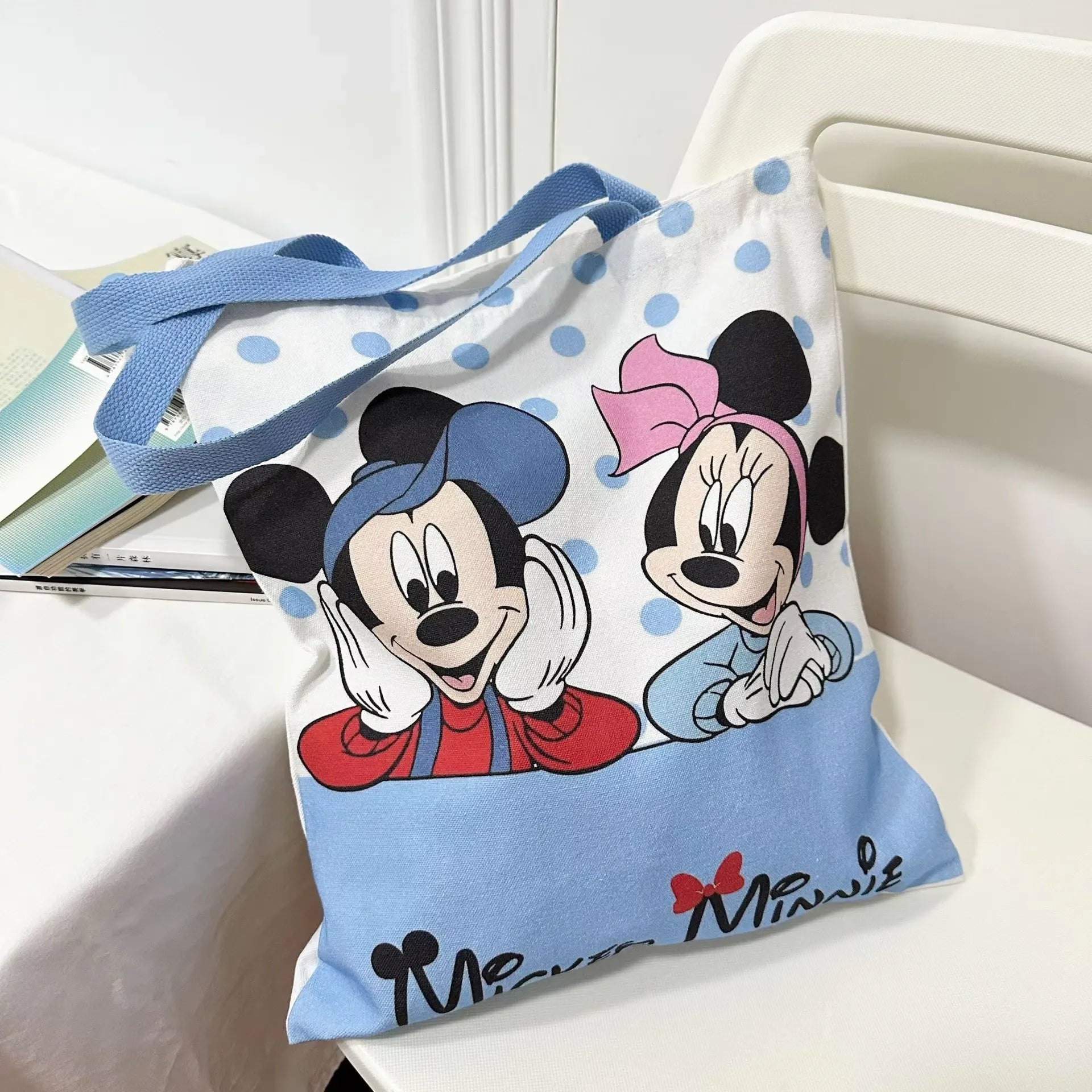 Mickey & Minnie Printed Pattern Shoulder Bag