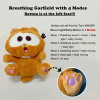 Garfield Cat Musical Breathing Teddy Plushie