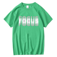 Hard to Focus Phrase Short Sleeved T-shirt - Bear Hugs
