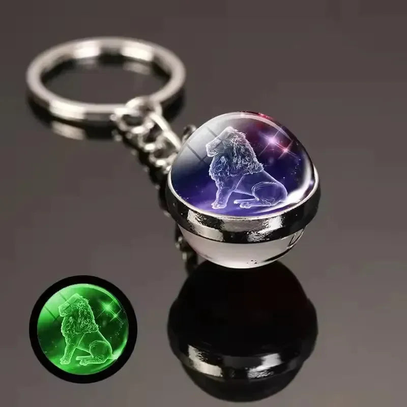 Zodiac Glimmer Orb Keychain