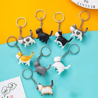 Happy Strides Walking Kitty Keychain