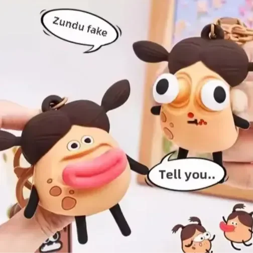 Porte-clés bouche de saucisse de pomme de terre 