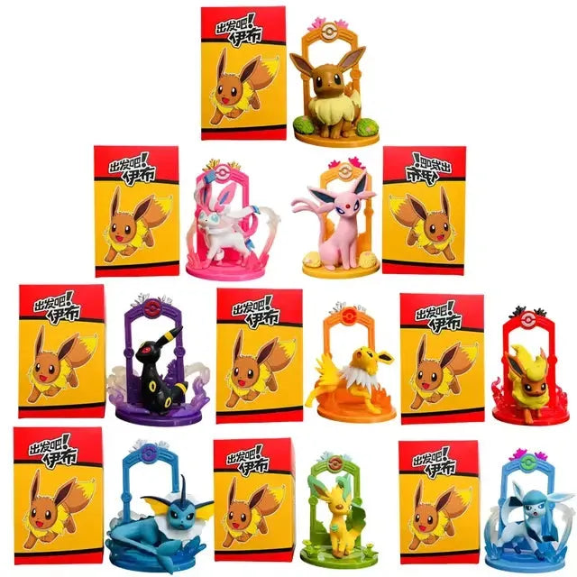 Pokemon Eeveelution Complete Set Action Figure (9 Pcs)