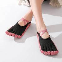 Gallonshark lace up five finger split toe shoes, anti slip, silent, soft soled, indoor sports, fitness, yoga, skipping rope, dee - Bear Hugs