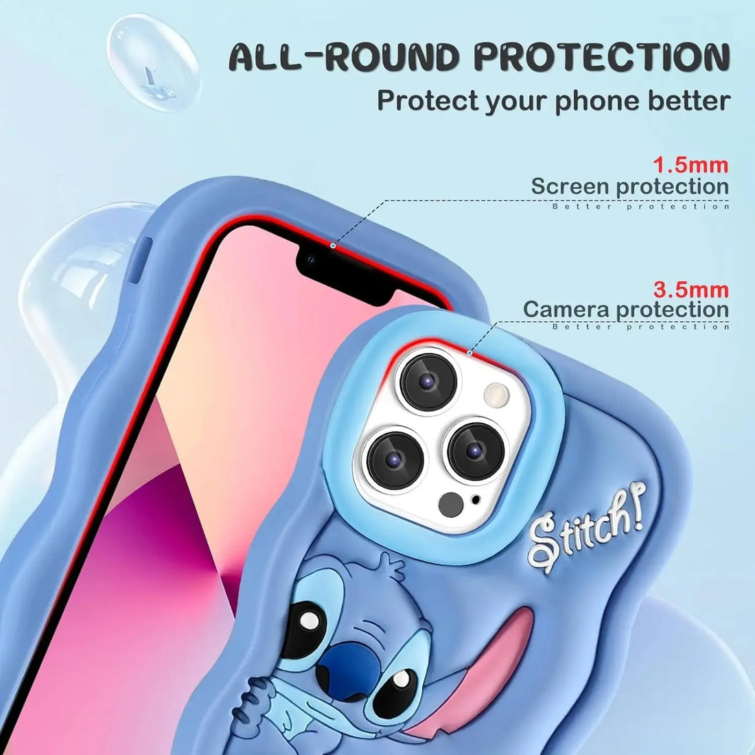 3D Cartoon Stitch Case (For iPhone)