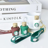 Bear-ista Brews Starbucks Cup Keychain