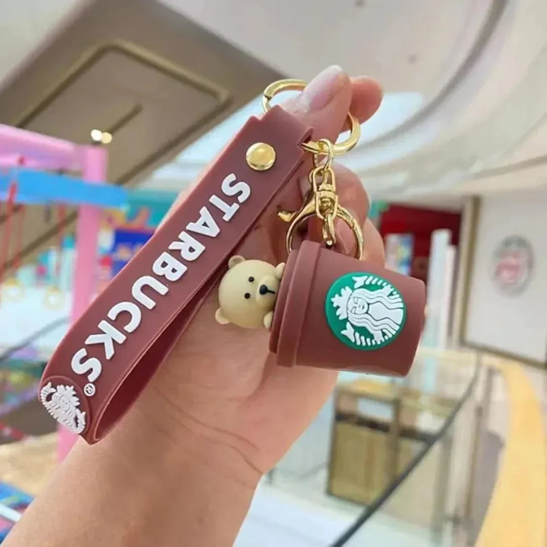 Bear-ista Brews Starbucks Cup Keychain