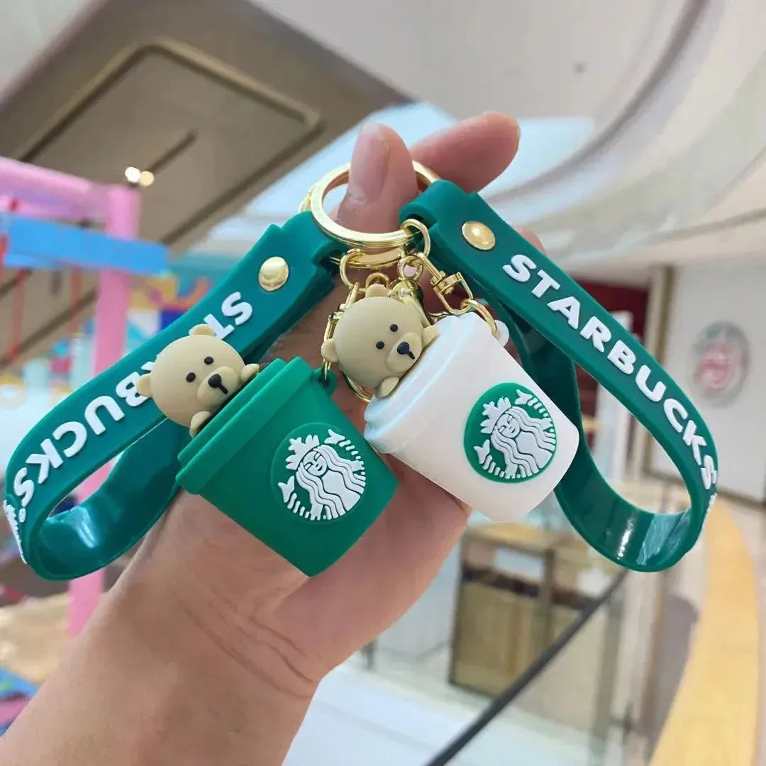 Bear-ista Brews Starbucks Cup Keychain