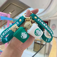 Bear-ista Brews Starbucks Cup Keychain