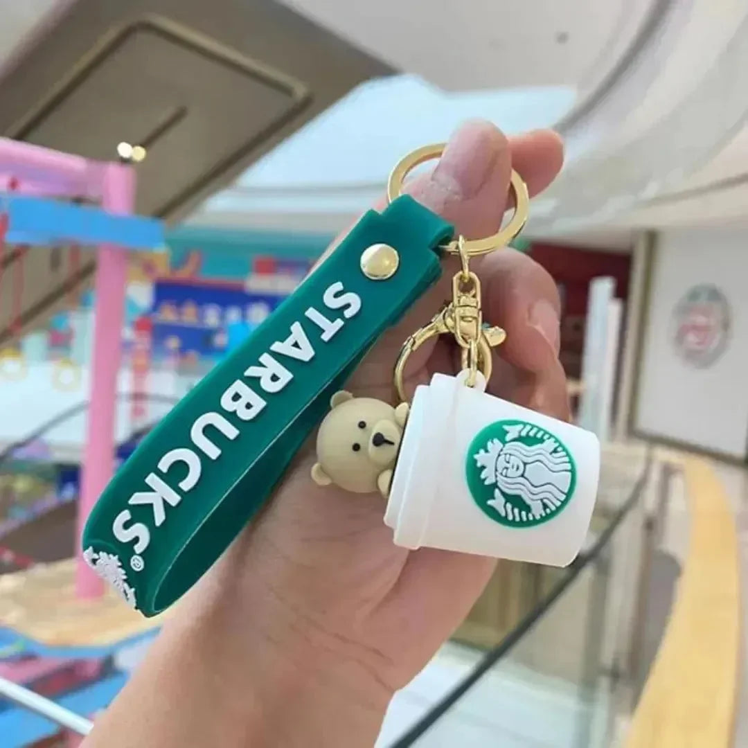 Bear-ista Brews Starbucks Cup Keychain