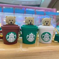 Bear-ista Brews Starbucks Cup Keychain