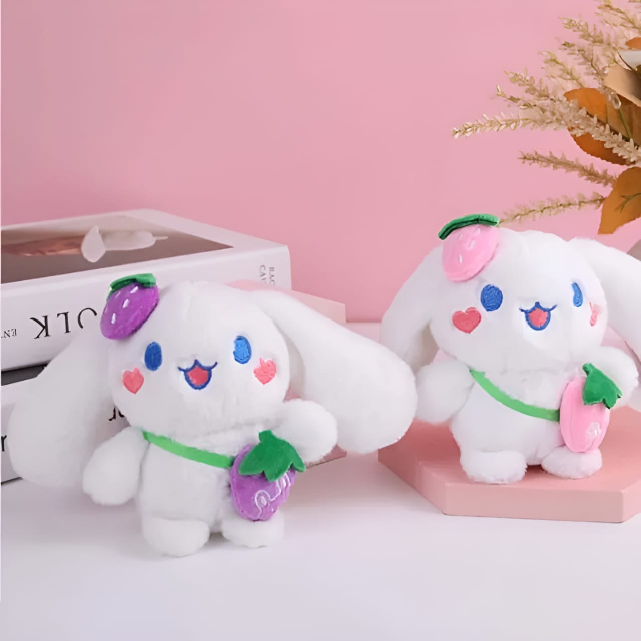 Cinnamoroll Strawberry Bag Plush Keychain