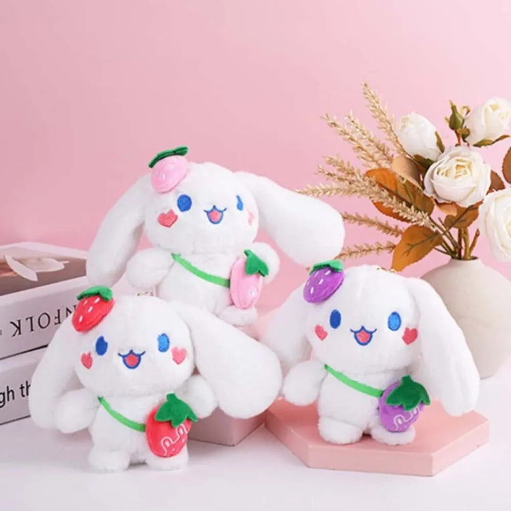 Cinnamoroll Strawberry Bag Plush Keychain