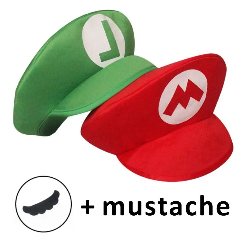 Super Mario Bros Cosplay Cap & Moustache