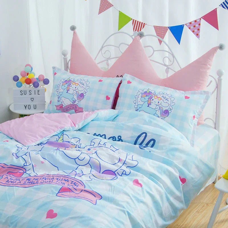 Dreamy Unicorn And Cinnamoroll Bedding Set PN0532 - Bear Hugs