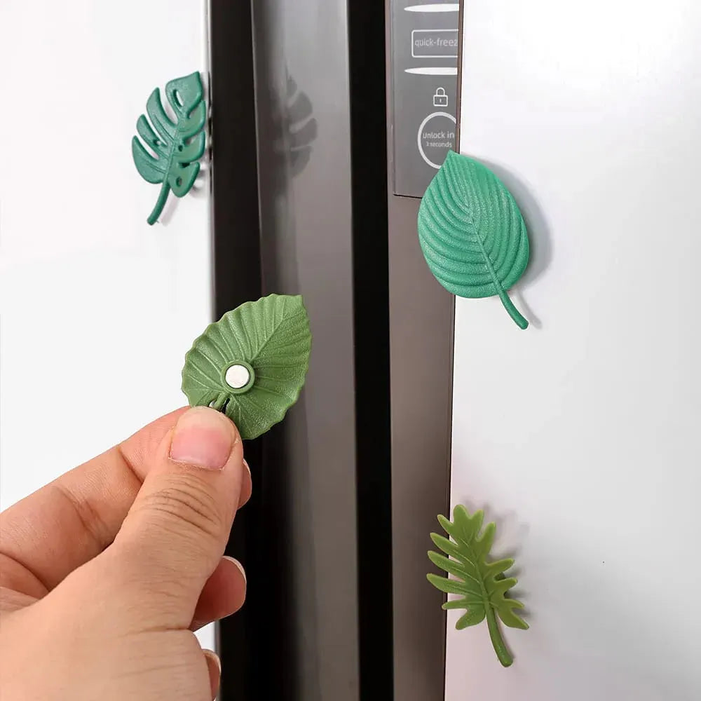 Tropical Palm Leaves Fridge Magnets (Set of 4)